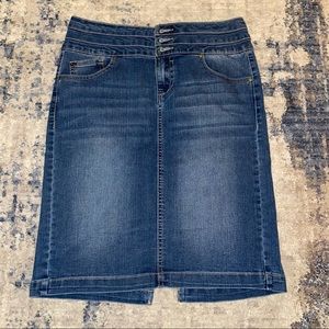 Pencil Denim Skirt